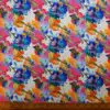 Viscose Fabric Floral Iris Watercolour White Multi
