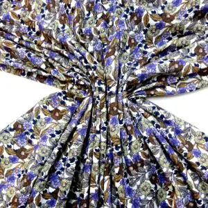 Viscose Fabric Floral Daisy Renegade White/Lemon/Multi