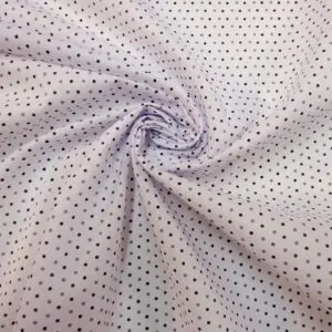 Polyester Cotton Fabric Dot To Dot Grey