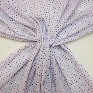 Polyester Cotton Fabric Dot To Dot Grey