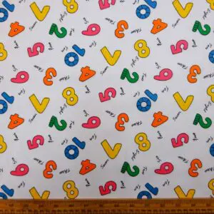 Polyester Cotton Fabric Numberelli Yellow