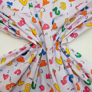 Polyester Cotton Fabric Numberelli Yellow