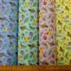 Polyester Cotton Fabric Floral Apple Butterflies