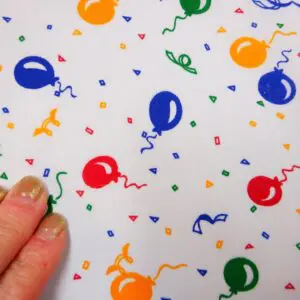 Polyester Cotton Fabric Balloons Multi Royal