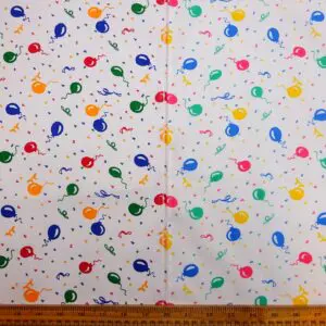 Polyester Cotton Fabric Balloons Multi
