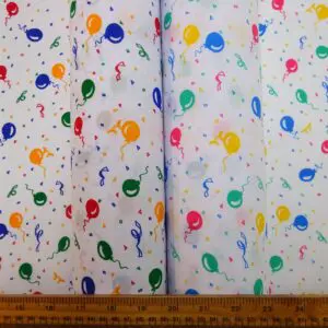 Polyester Cotton Fabric Balloons Multi