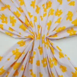 Polyester Cotton Fabric Forget Me Knot Yellow