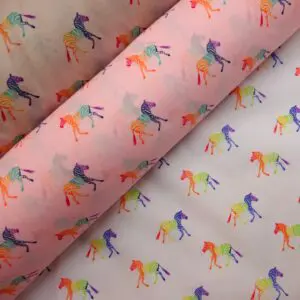 Polyester Cotton Fabric Zebra Multi