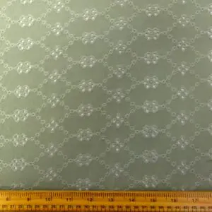 T-Shirting Fabric Broderie Anglaise Sage
