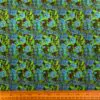French Cotton Lawn Fabric Soft Finish Blueberry Fleur Turquoise