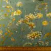 French Cotton Lawn Fabric Soft Finish Dandelion Duck Egg Gold