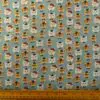 French Cotton Lawn Fabric Soft Finish Boss Cats Duck Egg