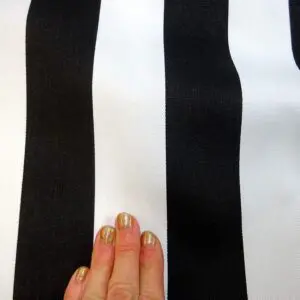 Drill Fabric 5cm Stripe Black White