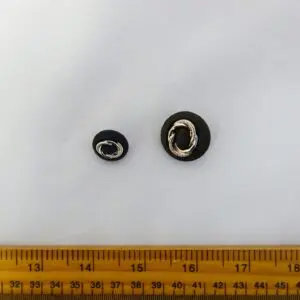 Gold Swirl Black Button Shanked