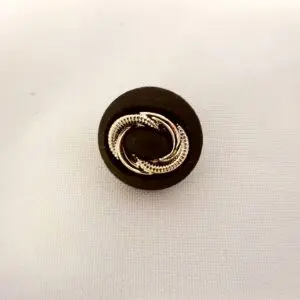 Gold Swirl Black Button Shanked