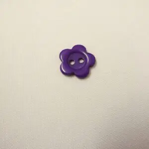 Novelty Buttons Small Flower Purple 15mm