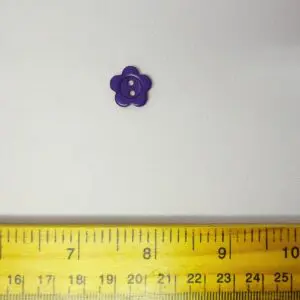 Novelty Buttons Small Flower Purple 15mm