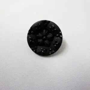 Buttons Floral Jacquard Black 1 Shanked