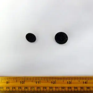 Buttons Floral Jacquard Black 1 Shanked