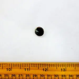 Buttons Black Faceted With Gold Edge 14mm Code Jam