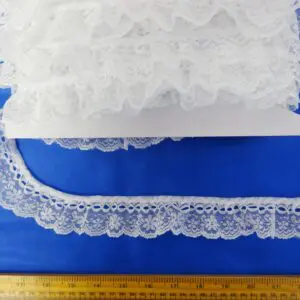 Lace Trimming 4cm Frilled Eyelet Eileen White