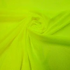 Jersey Fabric Airtex Heavy Mesh Fluorescent Yellow