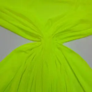 Jersey Fabric Airtex Heavy Mesh Fluorescent Yellow