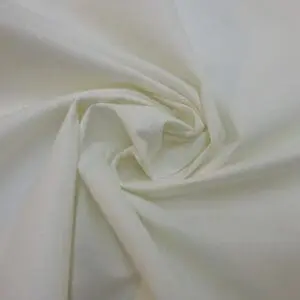 Cotton Fabric Poplin Plain Ivory