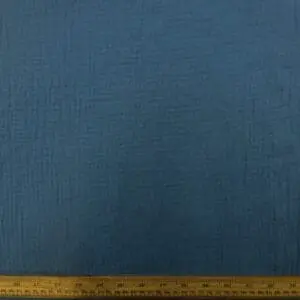 Cotton Fabric Double Gauze Plain Colours Denim Blue