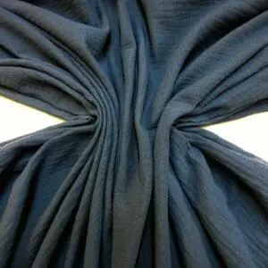 Cotton Fabric Double Gauze Plain Colours Denim Blue