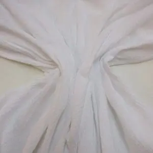 Cotton Fabric Double Gauze Plain Colours White