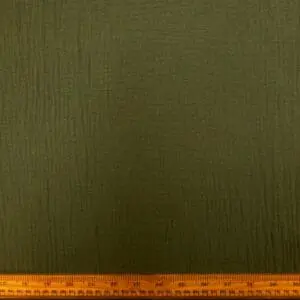 Cotton Fabric Double Gauze Plain Colours Khaki Olive