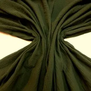 Cotton Fabric Double Gauze Plain Colours Khaki Olive