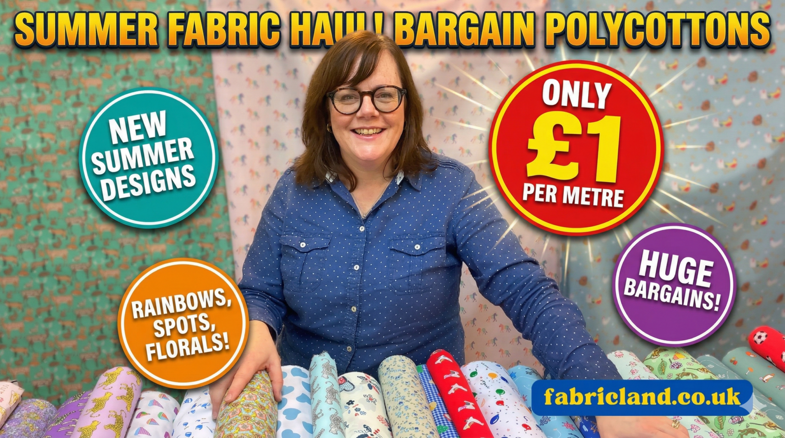 Crafter's Paradise: Gorgeous Polycottons at Unbelievable Prices (£1/m!) 🧵