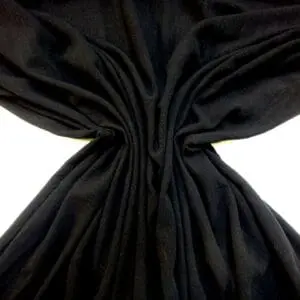 Cotton Feel Fabric Tree Bark Crepe Black