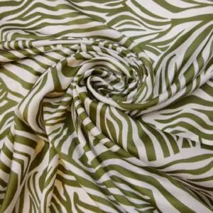 Crepe De Chine Fabric The Khaki Zebra