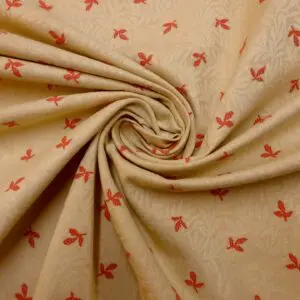 Curtain Fabric Will Of The Wisp Cream Terracotta