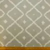 Curtain Fabric Obvious Dot Diamond Grey Ivory