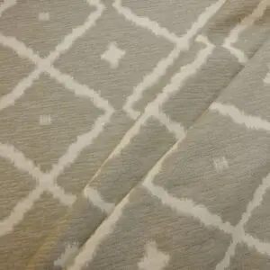 Curtain Fabric Obvious Dot Diamond Grey Ivory