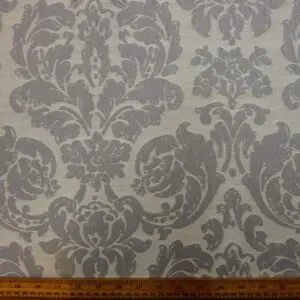 Curtain Fabric Light Weight Tapestry Buckingham Rose Grey Cream