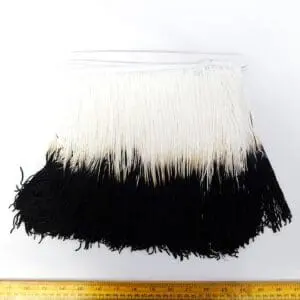 Ombre Fringe 10inch White to Black