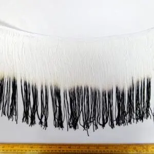 Ombre Fringe 10inch White to Black