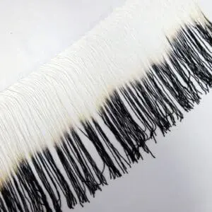 Ombre Fringe 10inch White to Black