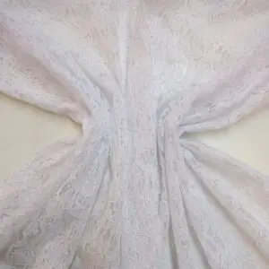 Lace Fabric Scallop Bouquet White