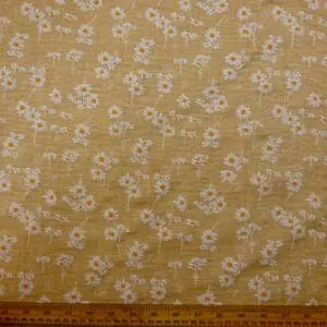 Linen Look Fabric Suiting Light Weight Mungo Daisy Sand