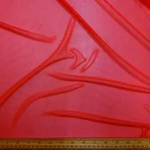 Body Netting Fabric Stretch Plain Red