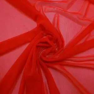 Body Netting Fabric Stretch Plain Red