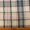 Quilting Fabric Cotton Canvas Plaid Cream Denim Red