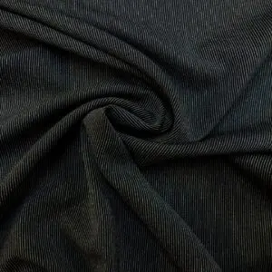 Suiting Fabric Pinny Finny Stripe Black