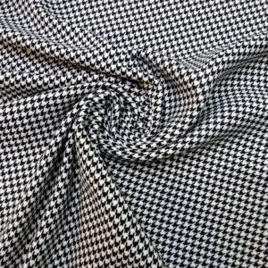 Suiting Fabric Another Classic Dog Tooth Check Black White